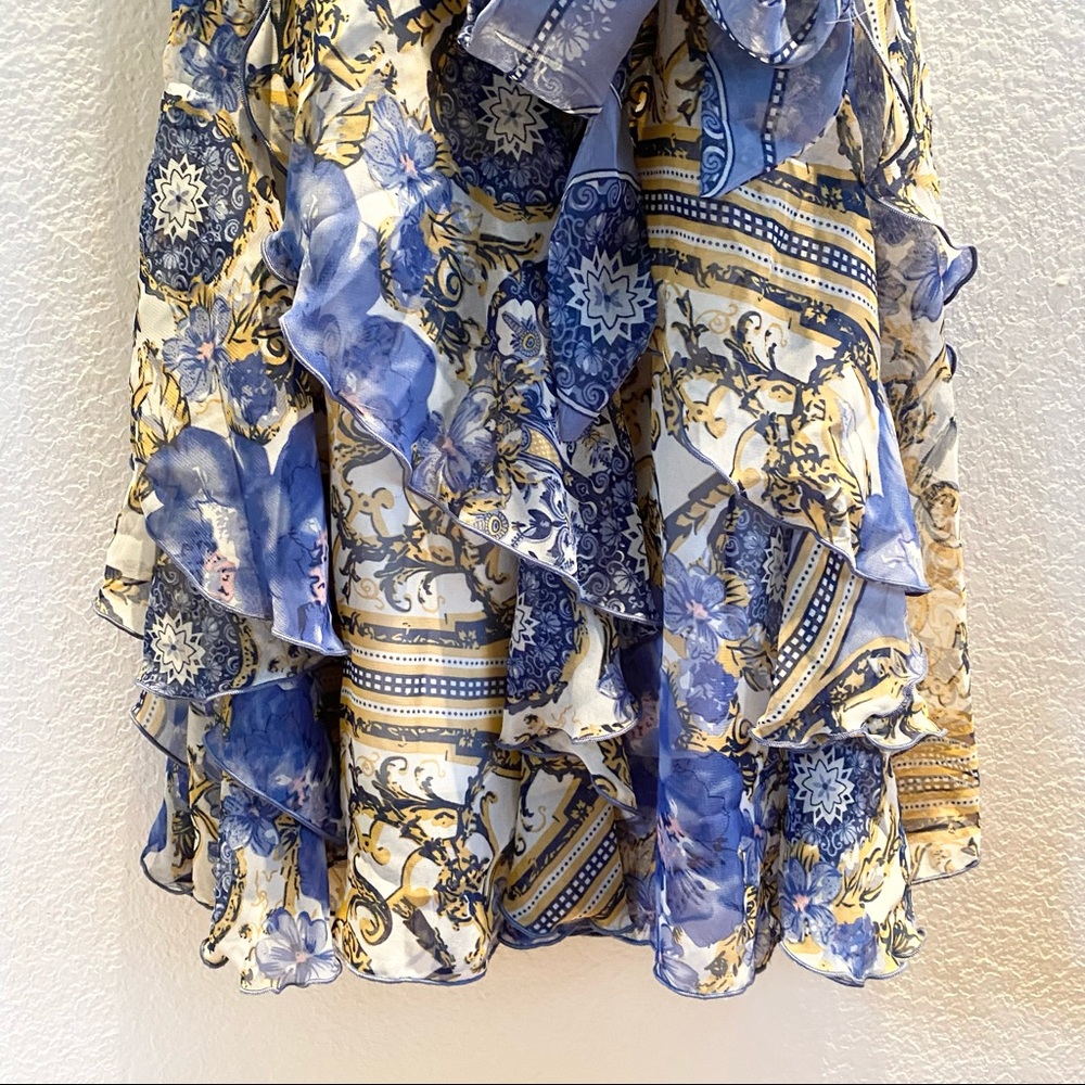 Robbie Bee Ruffled Floral Fitted Lined SZ 6 Twirl Dress - Picture 3 of 9